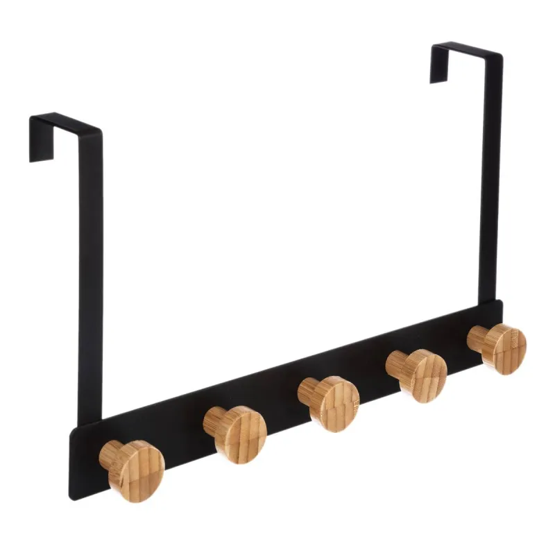Appendiabiti di design da porta ANGELO XL / Nero opaco