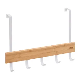 Appendiabiti di design da porta NATUREO / Bianco opaco - legno