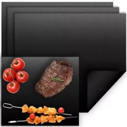 Set di 3 tappetini per griglia / Nero