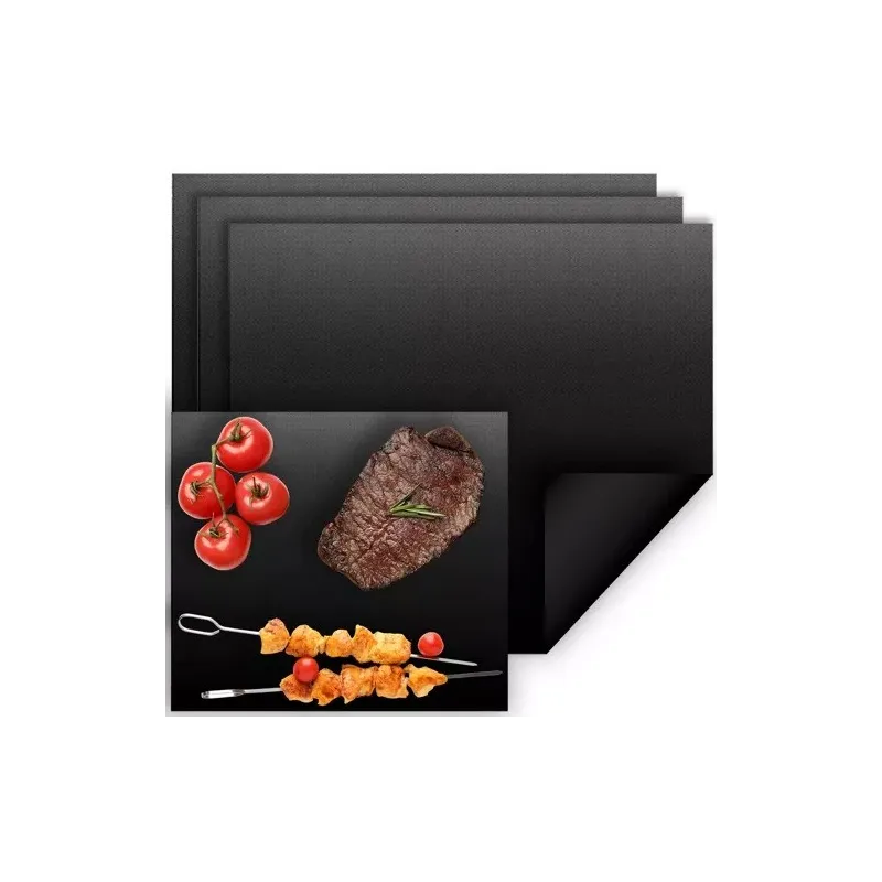 Set di 3 tappetini per griglia / Nero
