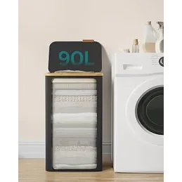 Cesto portabiancheria SOFT 90L / Nero