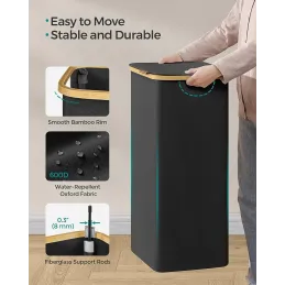 Cesto portabiancheria SOFT 90L / Nero