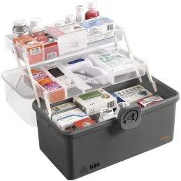 Organizer per medicinali MEDIBOX / Nero