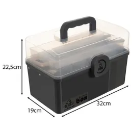 Organizer per medicinali MEDIBOX / Nero
