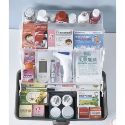 Organizer per medicinali MEDIBOX / Nero