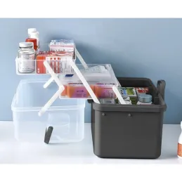 Organizer per medicinali MEDIBOX / Nero