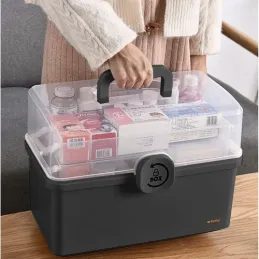 Organizer per medicinali MEDIBOX / Nero