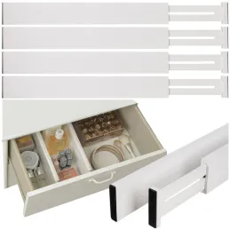 Set di 4 divisori regolabili per cassetti / Legno bianco
