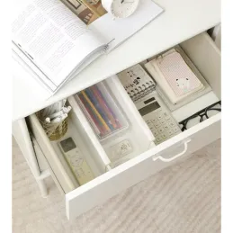 Set di 4 divisori regolabili per cassetti / Legno bianco