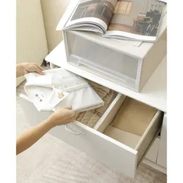 Set di 4 divisori regolabili per cassetti / Legno bianco