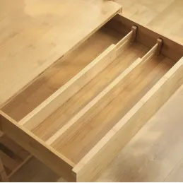 Set di 4 organizer regolabili per cassetti / Legno naturale