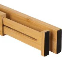 Set di 4 organizer regolabili per cassetti / Legno naturale