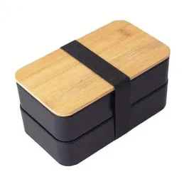 Portapranzo con posate MICHELIN / Nero - legno
