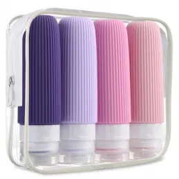 Set da viaggio di flaconi in silicone per cosmetici EMPORA / Rosa