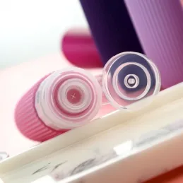 Set da viaggio di flaconi in silicone per cosmetici EMPORA / Rosa