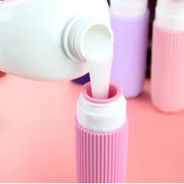 Set da viaggio di flaconi in silicone per cosmetici EMPORA / Rosa