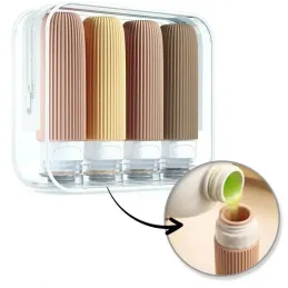 Set da viaggio di flaconi in silicone per cosmetici EMPORA / Oro