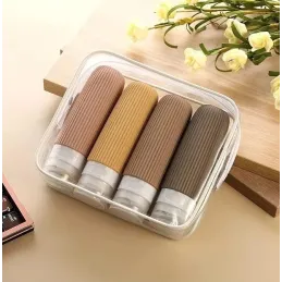 Set da viaggio di flaconi in silicone per cosmetici EMPORA / Oro