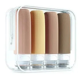Set da viaggio di flaconi in silicone per cosmetici EMPORA / Oro