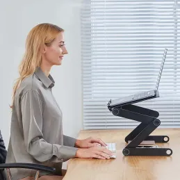 Supporto regolabile per computer ALPINE / Nero opaco