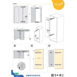 Specchio estraibile e girevole per armadio QUARTZ / Alluminio