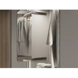 Specchio estraibile e girevole per armadio QUARTZ / Alluminio