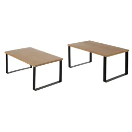 Set di 2 mensole da cucina STAND / Nero – legno