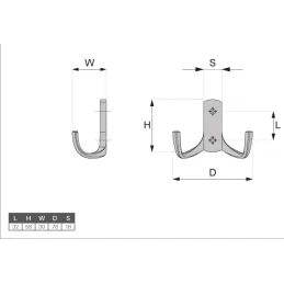 Appendiabiti VESNA Mini / Cromo opaco