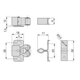 Serratura di sicurezza per ante – 10 pz / Patina
