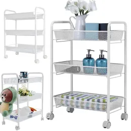 Carrello portaoggetti su ruote ELEGAN / Bianco opaco