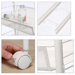 Carrello portaoggetti su ruote ELEGAN / Bianco opaco
