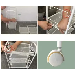 Carrello portaoggetti su ruote ELEGAN / Bianco opaco