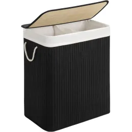 Cesto portabiancheria GLAMUR 100L / Nero