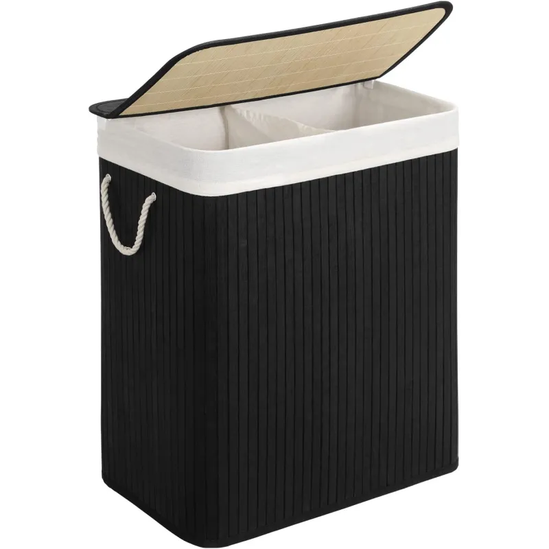 Cesto portabiancheria GLAMUR 100L / Nero