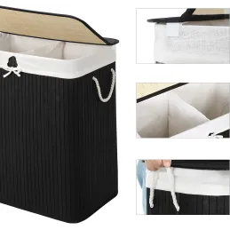 Cesto portabiancheria GLAMUR 100L / Nero