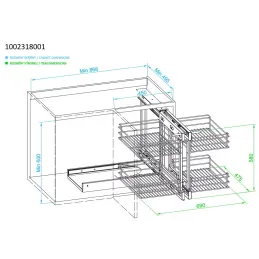 Sistema angolare magico ALIANCE con ammortizzazione / Cromo lucido