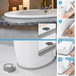 Guarnizione autoadesiva per cucina e bagno 2,2 m / Grigio