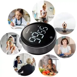 Timer LED magnetico con allarme / Nero