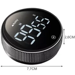 Timer LED magnetico con allarme / Nero