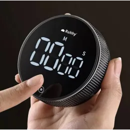 Timer LED magnetico con allarme / Nero