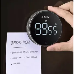 Timer LED magnetico con allarme / Nero