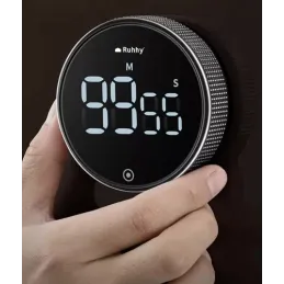 Timer LED magnetico con allarme / Nero