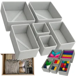 Set da 6 contenitori portaoggetti per armadio MAXO / Grigio