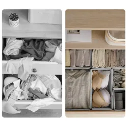Set da 6 contenitori portaoggetti per armadio MAXO / Grigio