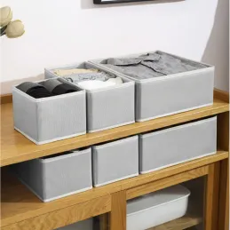 Set da 6 contenitori portaoggetti per armadio MAXO / Grigio