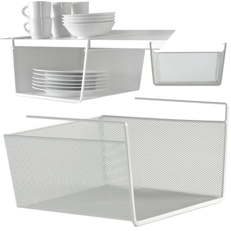 Cestino metallico sottoripiano PRACTICAL / Bianco opaco