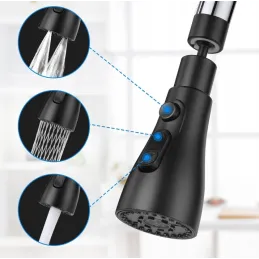 Aeratore per rubinetto con funzione doccia / Nero
