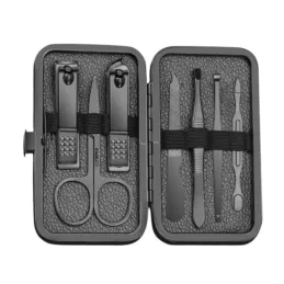 Set professionale per manicure da 12 pezzi / Nero opaco