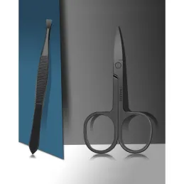 Set professionale per manicure da 12 pezzi / Nero opaco
