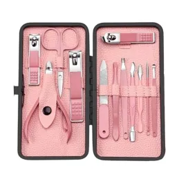 Set professionale per manicure da 12 pezzi / Rosa